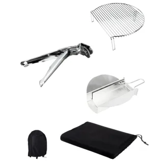 Cecotec DragonPack 6000 M Set de Accesorios para Barbacoa - Pinzas - Cubierta Protecctora - Recolector de Ceniza - Expansor de Parrilla - Color Varios