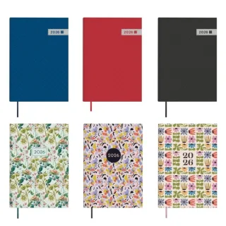 Finocam Dynamic Porto Pack de 7 Agendas Surtidas - Anual 2026 - Formato Y10 - 1 Dia por Pagina - Color Surtidos