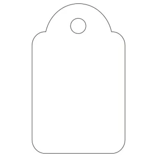 Apli Pack de 1.000 Etiquetas Colgantes 18x29mm - Agujero Preperforado e Hilo de Poliester Ajustable - Color Blanco