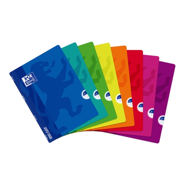 Oxford School Openflex A4 Libreta Grapada - Tapa de Plastico Resistente - Pauta 3.5 con Margen - 48 Hojas de Papel de Alta Calidad · Pack de 10 uds.