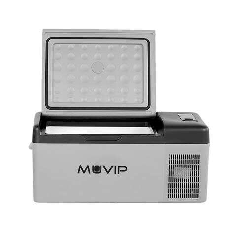 Muvip Nevera Portatil con Compresor 15L Bluetooth, USB - Temperatura -20º/+20º - Conexion 12/24/220V - Consumo 45W - Proteccion Bateria del Vehiculo - Compresor Silencioso - Medidas 598x32x2