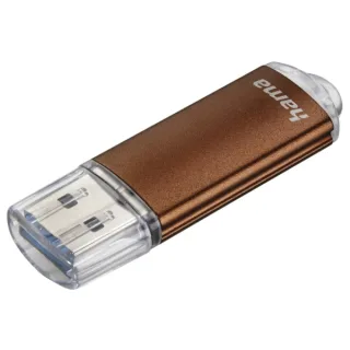 Hama Laeta Memoria Pendrive USB 3.0 con Tapa - 64GB de Capacidad - 70Mb/s de Transferencia - Cuerpo Metalico - Color Marron