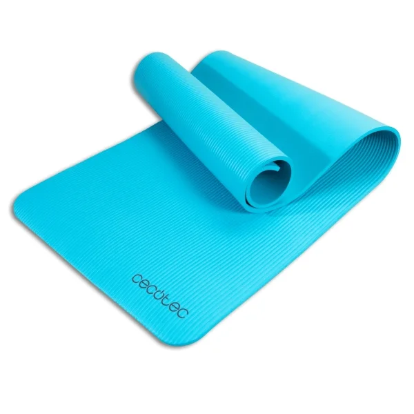 Cecotec DrumFit Mat Esterilla - Patron Antideslizante - Elastomero Termoplastico - Asa de Transporte - 183x61x1cm - Color Negro y Azul