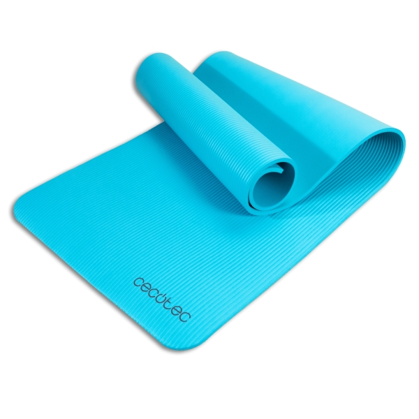 Cecotec DrumFit Mat Esterilla - Patron Antideslizante - Elastomero Termoplastico - Asa de Transporte - 183x61x1cm - Color Negro y Azul