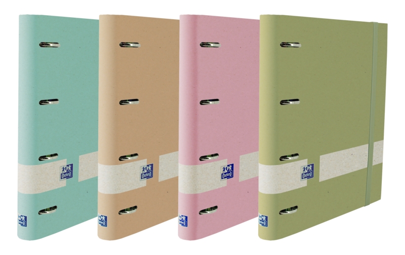 Oxford Nature Europeanbinder A4+ Tapa Extradura 4x35 Surtido con Recambio Pastel 5x5 - Carpeta Ecologica con Tapa Dura - Incluye Recambio de Hojas Pastel · Pack de 4 uds.