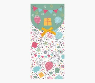 Pictura Tarjeta Money Cards - Tarjeta de Regalo Tipo Sobre Vertical - Tematica Globos - 9.6x21.3cm - Embolsada Individualmente en Celofan - Incluido Sobre Blanco - Papel con Certificacion FS
