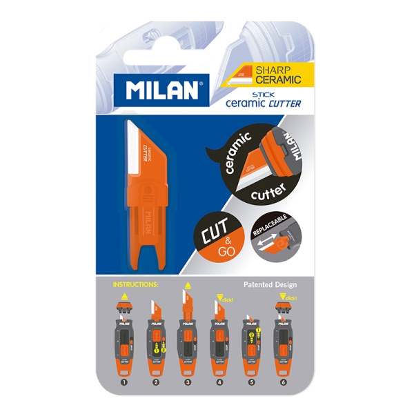 Milan Stick Recambio para Cuter - Hoja Ceramica - Color Blanco