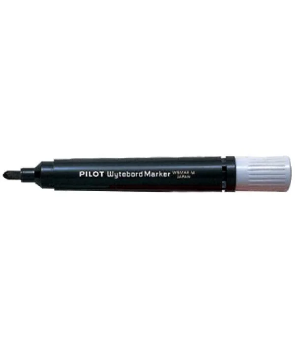 Pilot Rotulador para Pizarra Blanca - Punta Redonda de 4mm - Trazo de 1.8mm - Recargable - Tinta con Base de Alcohol - Borrable en Seco - Color Negro