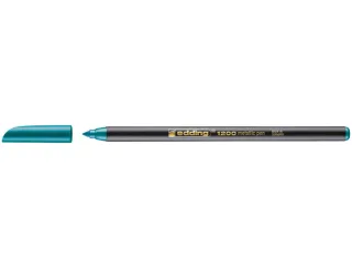 Edding 1200 Rotulador - Punta Redonda - Trazo 1mm - Tinta con Base de Agua - Color Verde Metalizado · Pack de 10 uds.
