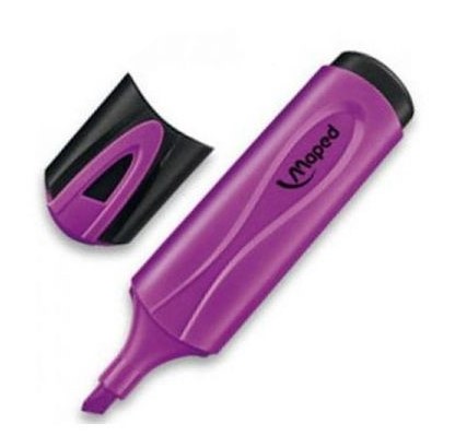 Maped Peps Classic Marcador Fluorescente - Punta Biselada - Trazo de 1 a 5mm - Ideal para Subrayar y Resaltar - Color Violeta · Pack de 12 uds.