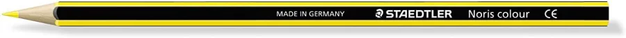 Staedtler Noris Colour 185 Lapiz Hexagonal de Color - Resistencia a la Rotura - Material Wopex - Color Amarillo Claro · Pack de 12 uds.