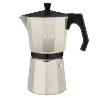 Cecotec Mokclassic 1200 Cafetera Italiana para 12 Tazas - Aluminio Fundido - Apta para Gas, Electrica y Vitro - Facil de Desmontar - Junta de Silicona - Valvula de Seguridad - Color Beige