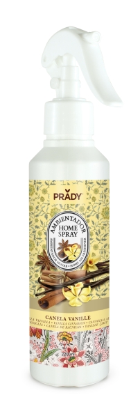 Prady Ambientador Home Spray Canela Vanille - Frasco de 220 ml - Spray Pulverizador