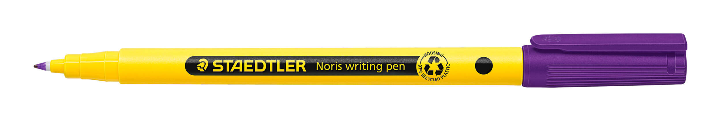 Staedtler 307 Noris Writing Pen Rotulador de Punta Fina - Trazo 0.6mm Aprox - Tinta Base de Agua - Cuerpo Fabricado en un 97% de Plastico Reciclado - Color Violeta · Pack de 10 uds.