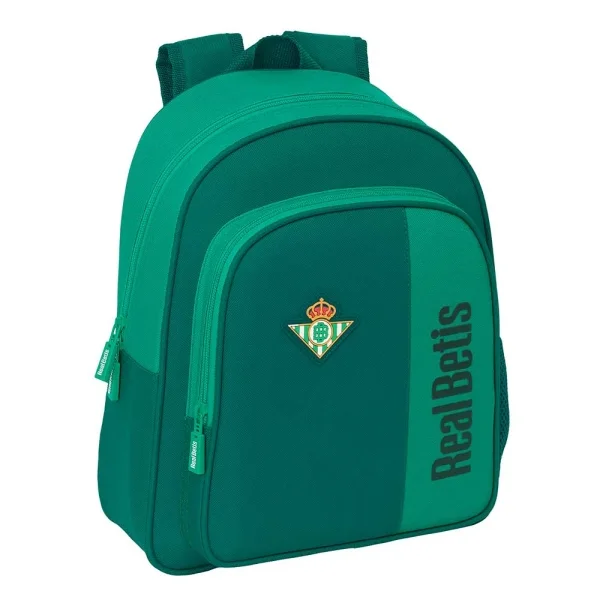Safta Real Betis Balompie Mochila Infantil - Adaptable a Carro - Bolsillos Laterales - Hombreras Acolchadas - Bolsillo Frontal - Asa Superior - Resistente al Agua - 10L - 280x100x340mm - Color Verde