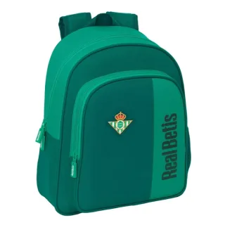 Safta Real Betis Balompie Mochila Infantil - Adaptable a Carro - Bolsillos Laterales - Hombreras Acolchadas - Bolsillo Frontal - Asa Superior - Resistente al Agua - 10L - 280x100x340mm - Col