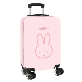 Safta Miffy Flores Maleta Trolley de Cabina 20” - Cierre con Candado - Interior Forrado - Cremallera - Cintas Elasticas - Ruedas Giratorias - Ajustable - 345x200x550mm - Color Rosa