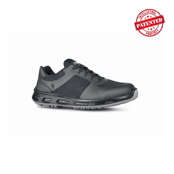 Upower Foreman O ESD Calzado de Seguridad Bajos - Talla 35 - Ligeros y Comodos, Nylon Transpirable, Capa Protectora, Hidrofugos, Suela de Poliuretano, Proteccion 01 FO SR - Color Gris Oscuro