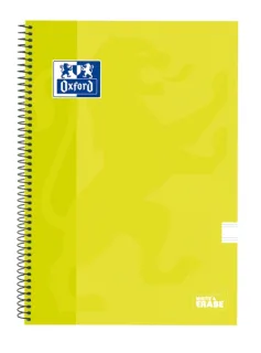 Oxford School Classic Cuaderno Espiral Tapa Extradura Write&Erase - Folio Pauta 2.5mm - 80 Hojas - Color Lima · Pack de 5 uds.
