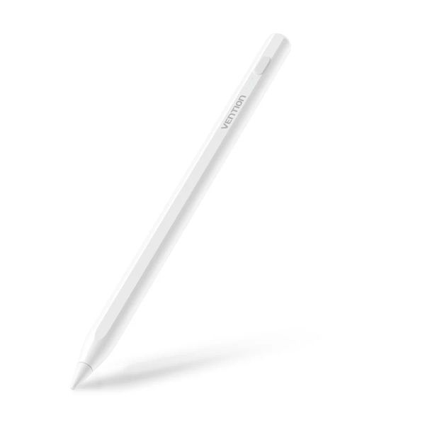Vention Lapiz Digital para Ipad 2018-2025 - Magnetico - Sensibilidad a la Inclinacion - Interruptor Fisico - Funcion Rechazo de Palma - Aluminio - Color Blanco