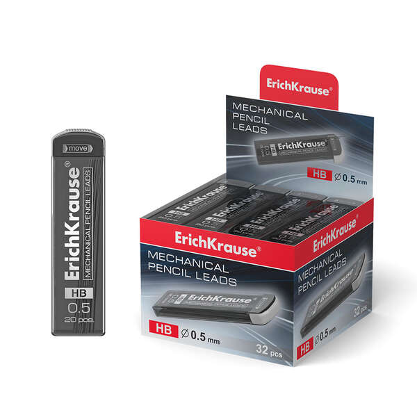 Erichkrause Megapolis Concept Pack de 20 Minas de Recambio 05mm HB - Color Negro · Pack de 32 uds.