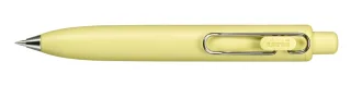Uni-ball One P Boligrafo Retractil con Punta Fina 0.5mm - Agarre Suave y Comodo - Tinta Color Negro - Cuerpo de Color Amarillo Banana · Pack de 5 uds.