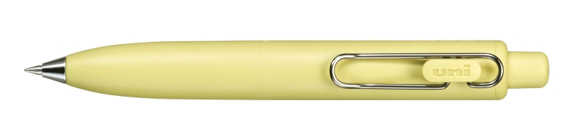 Uni-ball One P Boligrafo Retractil con Punta Fina 0.5mm - Agarre Suave y Comodo - Tinta Color Negro - Cuerpo de Color Amarillo Banana · Pack de 5 uds.