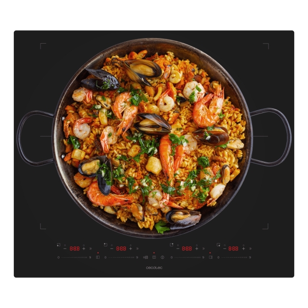 Cecotec Bolero Squad I 4700 TitanicZone Cocina de Induccion Encastrable - 7400W - 4 Zonas Flexibles - Temporizador - Seguro Infantil - 9 Niveles de Potencia - Funcion Booster - Color Negro