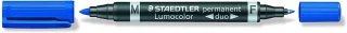 Staedtler Lumocolor 348 Rotulador Permanente de Doble Punta - Secado Rapido - Color Azul · Pack de 10 uds.