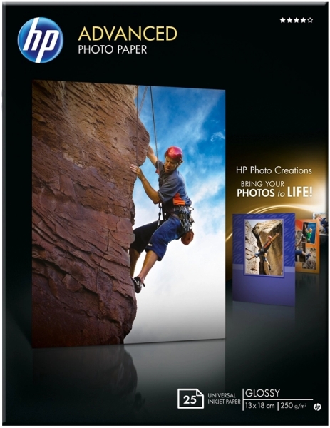 HP Q8696A Papel Fotografico Advanced Glossy 25 Hojas 13x18cm 250gr