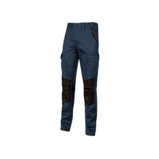 Upower Majo Pantalon de Trabajo - Talla 2XL - Comodidad y Resistencia, Algodon Elastico, Multiples Bolsillos, Proteccion Lumbar, Detalles Reforzados, Cinta Reflectante - Color Azul Oscuro We