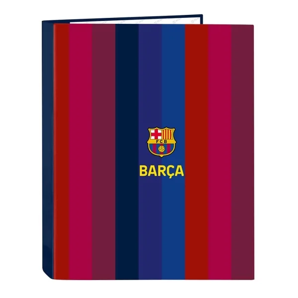 Safta F.C.Barcelona 1ª Equipacion 26/27 Carpeta de 4 Anillas de 25mm - Formato Folio - Tapas Duras Forradas - 26.5x33x4cm - Color Rojo y Azul