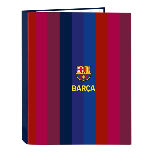 Safta F.C.Barcelona 1ª Equipacion 26/27 Carpeta de 4 Anillas de 25mm - Formato Folio - Tapas Duras Forradas - 26.5x33x4cm - Color Rojo y Azul