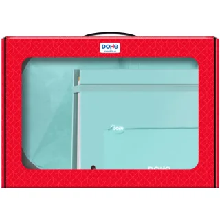 Dohe Serenity Pack de Mochila + Carpeta A4 Recambio + Portatodo Triple - Todo en un Maletin Perfecto para Regalo - Color Verde