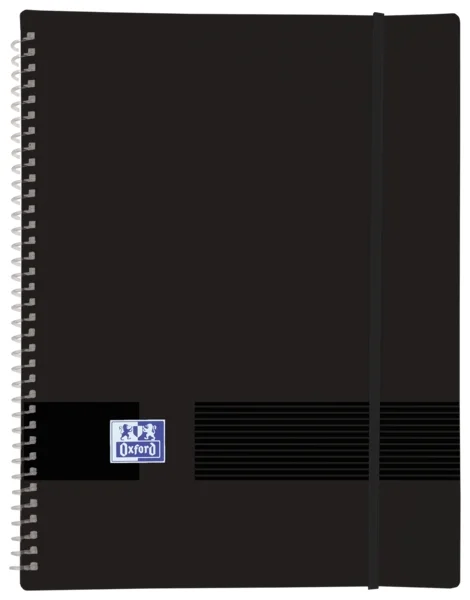 Oxford Live & Go A4 Carpeta de Fundas - Tapa de Plastico Opaco - Espiral 30 Fundas - Color Negro · Pack de 10 uds.