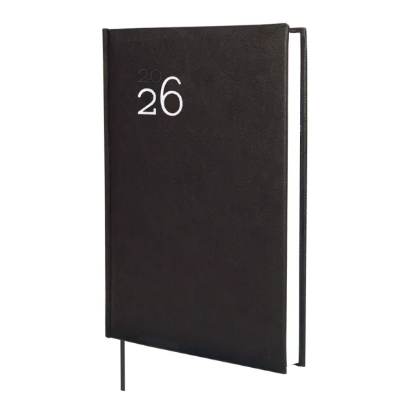 Finocam Dynamic Milano Agenda Profesional en Catalan - Anual 2026 - Tapa Dura Acolchada - Formato Y11 - 168x32x245mm - 1 Dia por Pagina - Color Negro