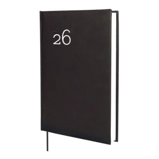 Finocam Dynamic Milano Agenda Profesional en Catalan - Anual 2026 - Tapa Dura Acolchada - Formato Y11 - 168x32x245mm - 1 Dia por Pagina - Color Negro