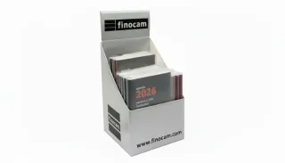 Finocam Expositor con 12 Agendas Planas Min/Coctel Surtidas en Catalan - Anual 2026 - Color Surtidos