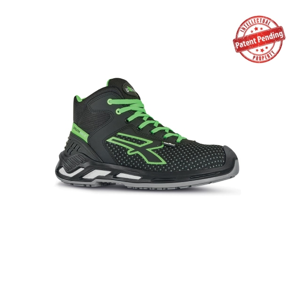 Upower Harry S ESD Calzado de Seguridad Altos - Talla 35 - Resistencia a la Abrasion, Impermeables y Transpirables, Escudo Anti-Impactos, Puntera de Aluminio, Suela Antideslizante, Proteccio