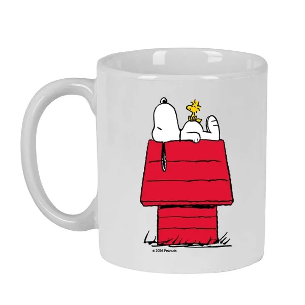Safta Snoopy Taza Ceramica de 350ml - 80x80x95mm - Color Blanco