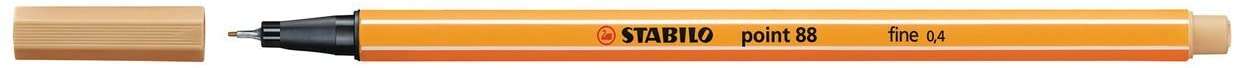 Stabilo Point 88 Rotulador de Punta Fina de Fibra - Trazo de 0.4 mm - Tinta con Base de Agua - Color Ocre Claro · Pack de 10 uds.