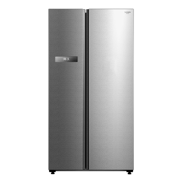 Cecotec Bolero CoolMarket SBS 592 Inox Frigorifico Americano - Capacidad 592L - Luz LED - Pantalla LED - Temperatura Regulable - Frio Envolvente - Modo Vacaciones - Clase E - 91x177.5cm - Co
