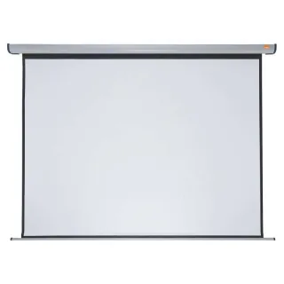 Nobo Pantalla de Proyeccion Electrica para Pared 2400x1800mm - Montaje en Pared - Control Remoto - Superficie Blanca Mate - Color Blanco