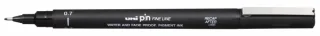 Uni-ball PIN07-200(S) Rotulador Calibrado - Punta Poliacetal 0.7mm - Tinta Pigmentada Resistente al Agua y Luz - Trazo Nitido y Suave - Color Negro · Pack de 12 uds.