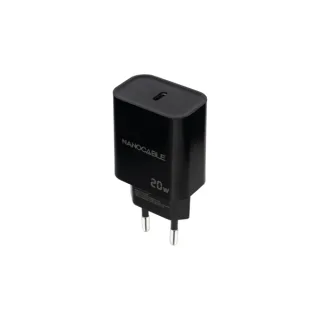 Nanocable Cargador pared USB-C PD 20W Negro