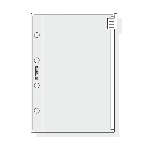 Finocam C171 Funda para Agendas Classic - Cierre de Cremallera - Formato 601 - 65x91x1mm - PVC - Color Gris Claro