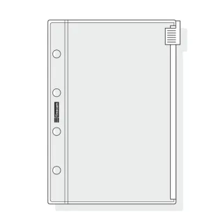 Finocam C171 Funda para Agendas Classic - Cierre de Cremallera - Formato 601 - 65x91x1mm - PVC - Color Gris Claro