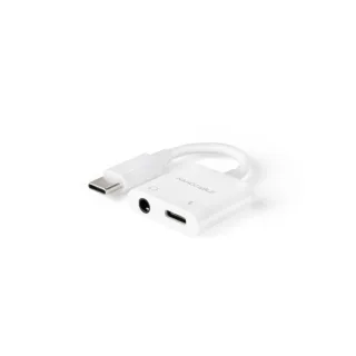 Nanocable Adaptador USB-C a Jack+USB-C/H PD 60W
