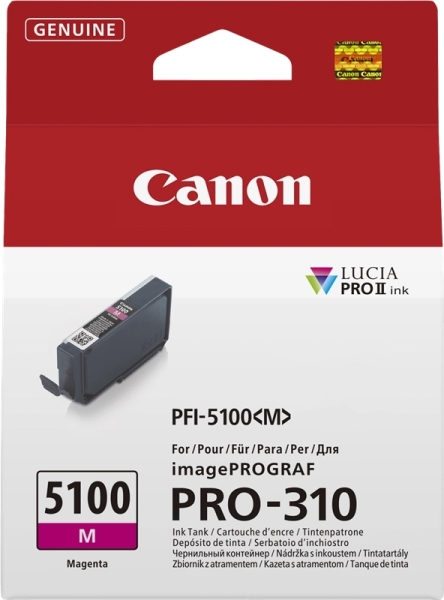 Canon PFI5100 Magenta Cartucho de Tinta Original - 6954C001/PFI-5100M