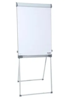 Dahle 96011 Profesional Pizarra/Caballete Metalico 670x950mm - Superficie Magnetica - 2 Portafotos Extraibles - Bandeja para Rotuladores - Color Blanco